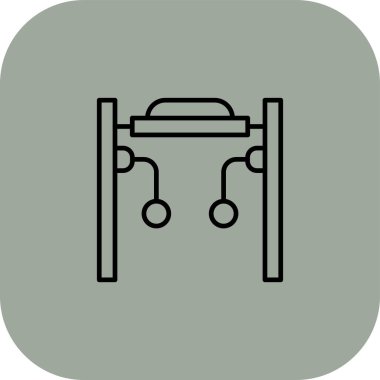 Bir salıncak simgesinin vektör illüstrasyonu