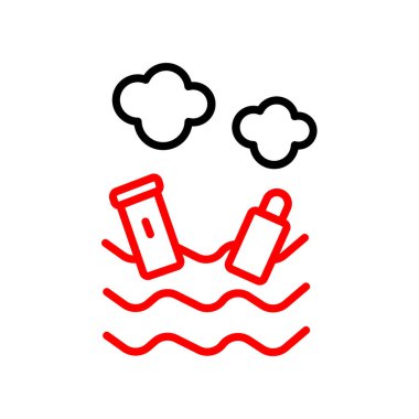 yüzme ikonu vektör illüstrasyonu