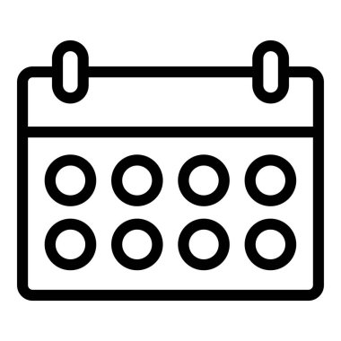 Takvim simgesi, vektör çizimi