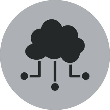 bulut simgesi, vektör illüstrasyonu