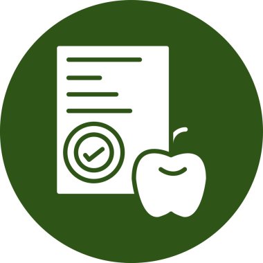 elma ve kontrol listesi simgesi