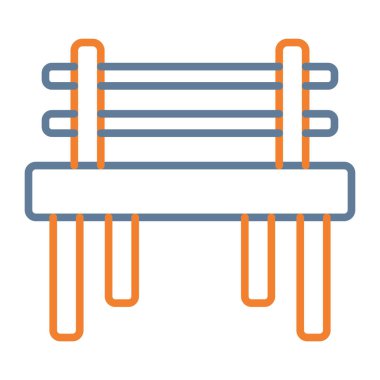 ahşap bank vektör simgesi