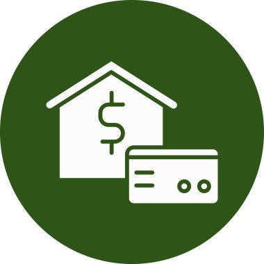 Ev ve ev simgesinin vektör illüstrasyonu