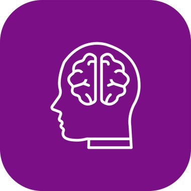 beyin ikonu vektör illüstrasyonu