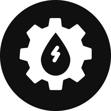 Beyaz zemin üzerinde bir damla su olan bir dişlinin vektör çizimi