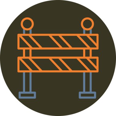 Bir bariyer simgesinin vektör illüstrasyonu