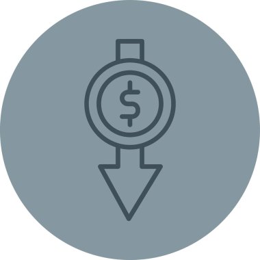 Vektör para simgesi çizimi