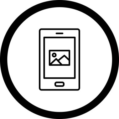 Akıllı telefon simgesinin vektör illüstrasyonu