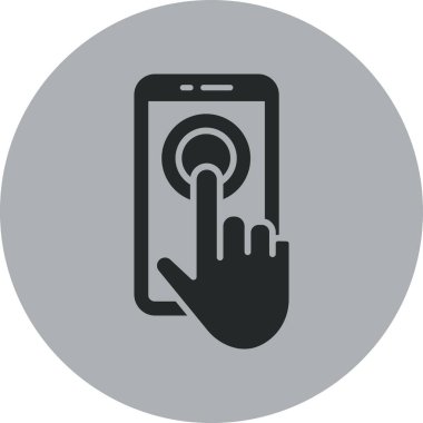 Cep telefonu simgesi, vektör illüstrasyonu