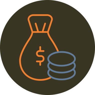 Para için. Web simgesi basit illüstrasyon