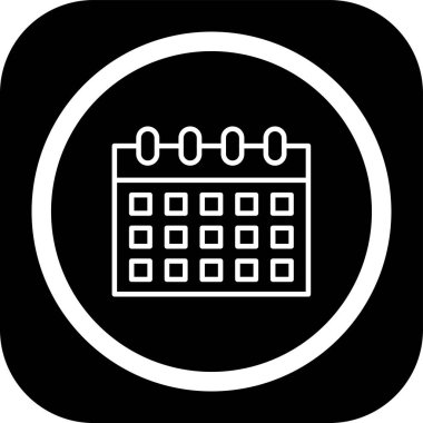 Takvim simgesi vektör illüstrasyonu