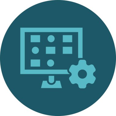 Bilgisayar. Web simgesi basit illüstrasyon