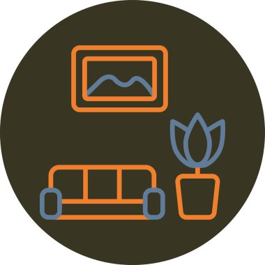 Bir bitki simgesinin vektör illüstrasyonu