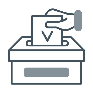 Oy sandığı simgesi, anahat stili