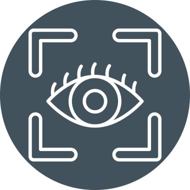 Moda stili izole edilmiş arkaplanda göz simgesi