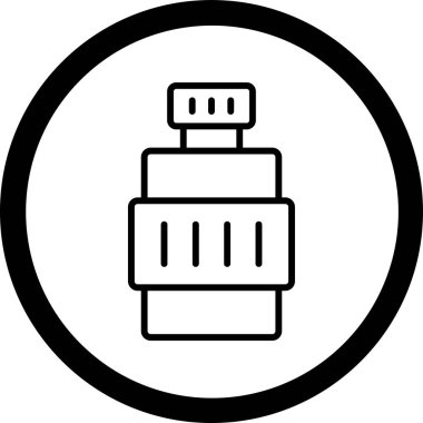 Şişe. Web simgesi basit illüstrasyon