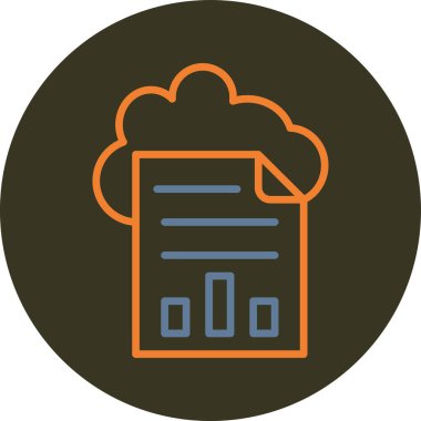 Bulut simgesi vektör illüstrasyonu