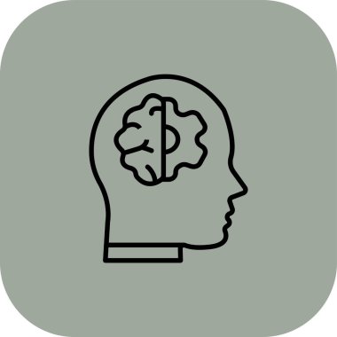 beyin ikonu vektör illüstrasyonu