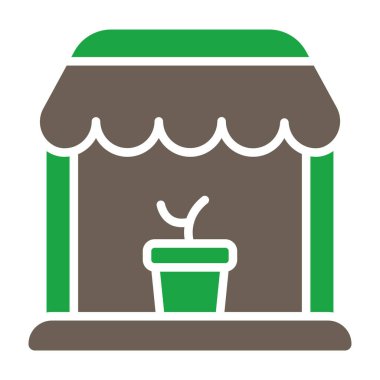 dükkan simgesi, vektör illüstrasyonu