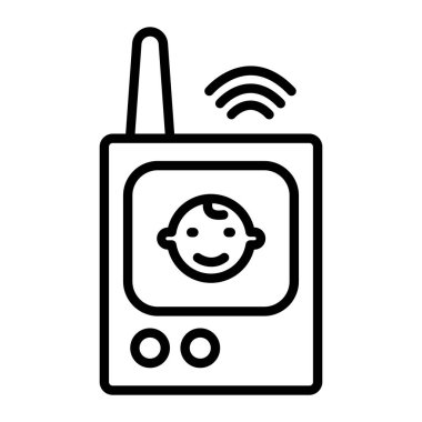 Radyo kontrol ikonu dış hat vektörü. radyo denetimi