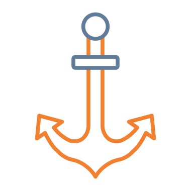 çapa vektör simgesi modern ve basit tasarım, çapa sembolü