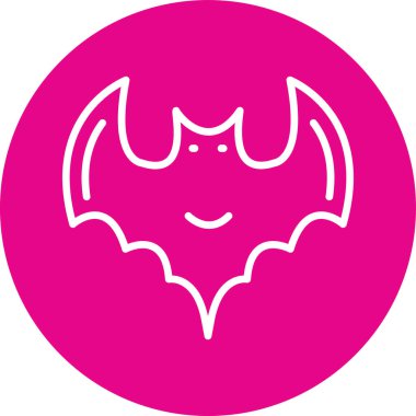 Sevimli yarasa kafası ikonu. vektör tasarımı