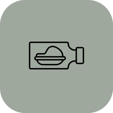 Kişisel ve ticari kullanımda vektör gıda simgesi.