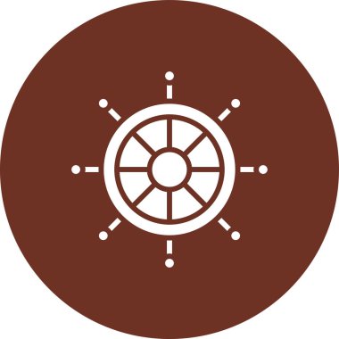 Bir tekerlek simgesinin vektör illüstrasyonu