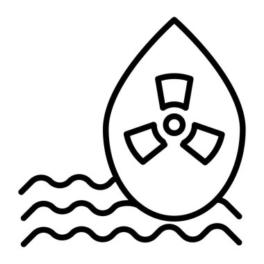 Su damla simgesi, anahat stili