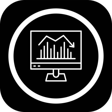 trend biçimi izole edilmiş arkaplanda analitik grafik simgesi
