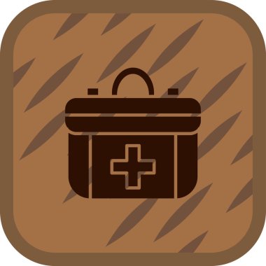 İlk yardım çantası. Web simgesi basit illüstrasyon