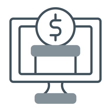 çevrimiçi vektör düz simgesi