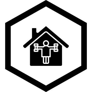 Bir bina simgesinin vektör illüstrasyonu