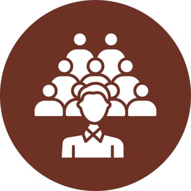 grup insanlarının vektör simgesi. düz simge illüstrasyonu.