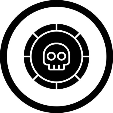 Bir kafatası simgesinin vektör çizimi