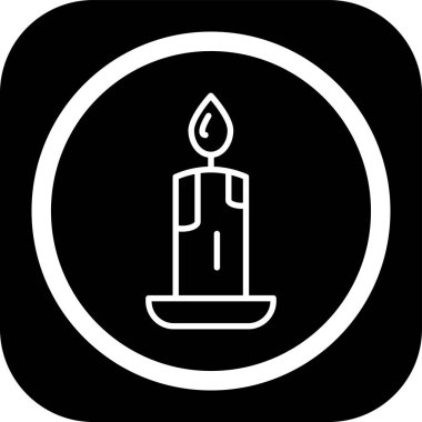 Moda biçimi izole edilmiş arkaplanda mum simgesi