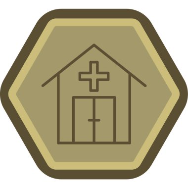 kilise simgesi vektör illüstrasyonu