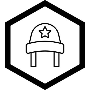 Askeri ikon vektörü. Ordu işareti. izole resimleme sembolü