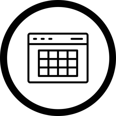 tarayıcı web simgesi basit vektör illüstrasyonu