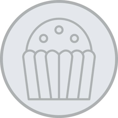 cupcake ikonu vektör illüstrasyonu