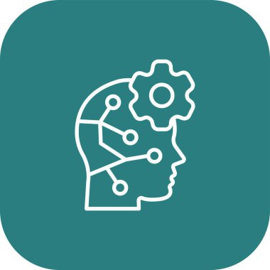 vektör insan beyni simgesi