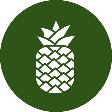 Ananas simgesi, vektör illüstrasyonu