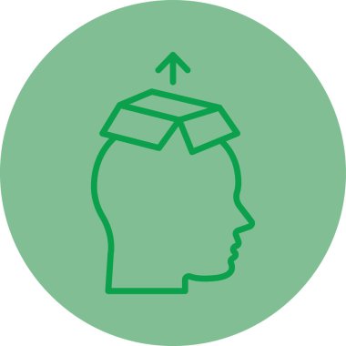 Beyin. Web simgesi basit illüstrasyon