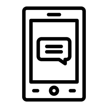 mesaj vektörü ince çizgi simgesi