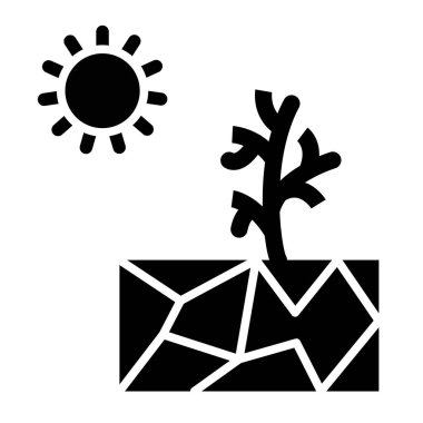 Bir ağaç simgesinin vektör illüstrasyonu