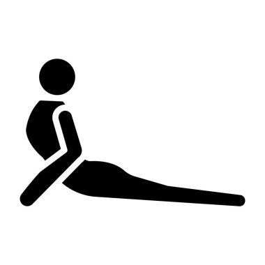 Yerde yatan kadın simgesi, basit stil.