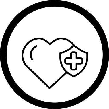 Bir kalp simgesinin vektör illüstrasyonu