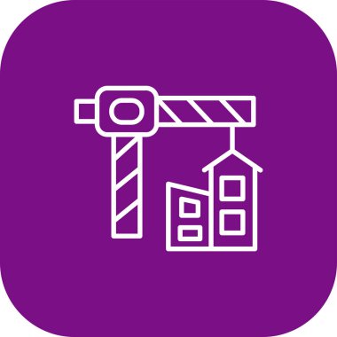 vektör yapı vinç simgesi