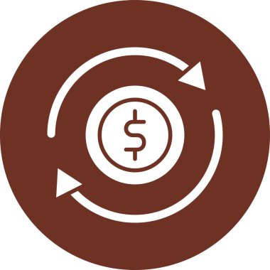 Döviz vektör simge yuvarlak