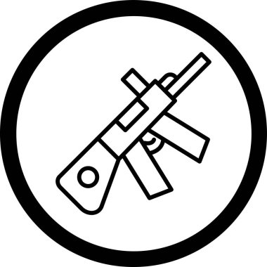 Silah. Web simgesi basit illüstrasyon